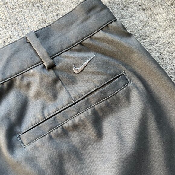 Nike Golf Dri-Fit Mens Pants Standard Fit Gray Flat Front Polyester Blend 34x31 - Picture 7 of 7